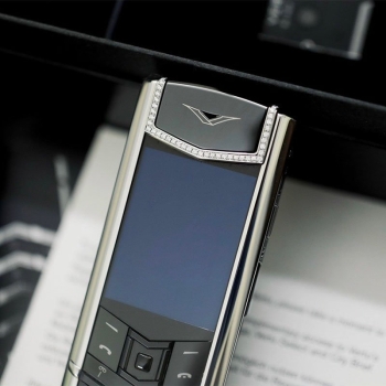 Signature S Black Alligator Skin Diamonds